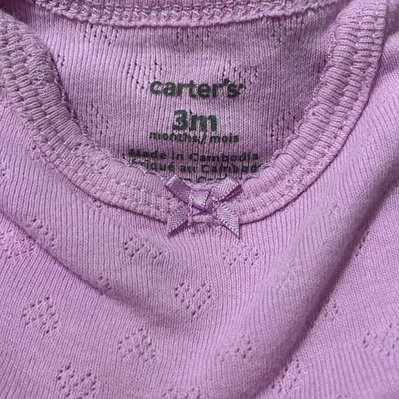 Carter’s lilac pointelle long-sleeve bodysuit size 3 months - Picture 2 of 4